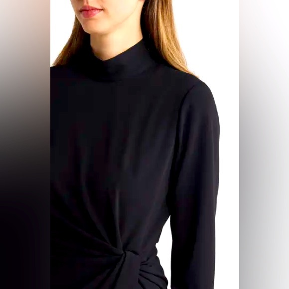 ♥️ Mock Neck Side Twist Sheath Dress - Picture 3 of 5